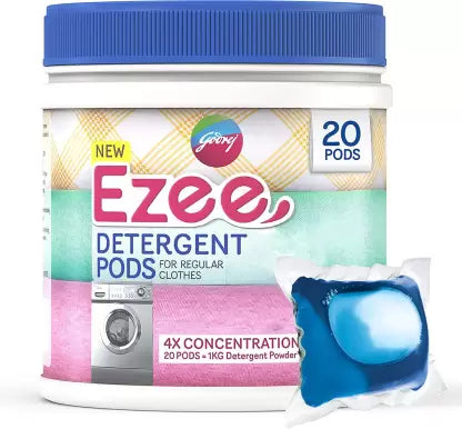 godrej ezee Detergent Pods Regular Detergent Pod (20 Pods) godrej ezee Detergent Pods Regular Detergent Pod (20 Pods)